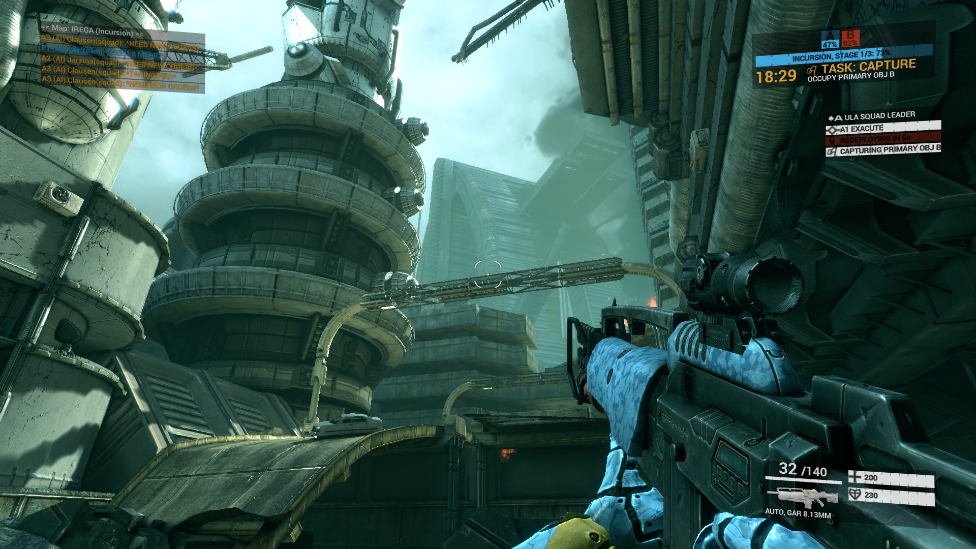 Infantry-scale architecture and combat space in Angels Fall First
